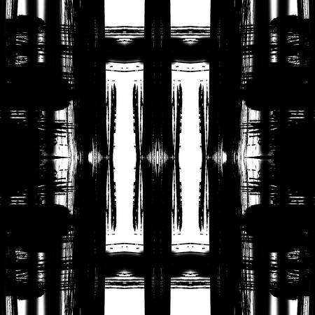 art sketched naive ornamental black pattern isolated on white background, s.1の写真素材