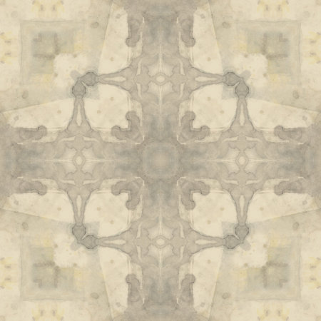 art nouveau ornamental vintage  pattern, S.12, monochrome watercolor background in pastel beige and grey colorsの写真素材