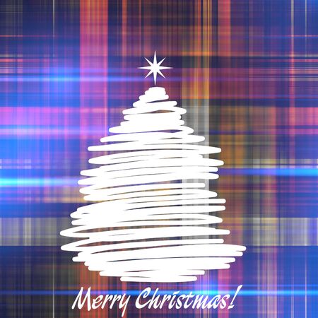 art christmas white graphic tree on golden geometric pattern backgroundの写真素材