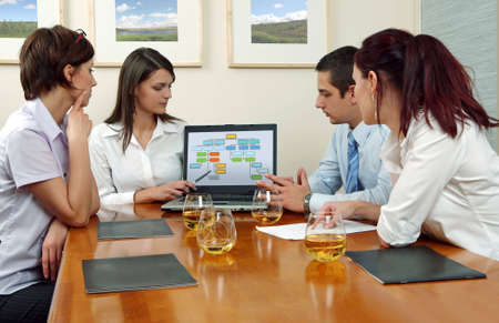 Workgroup interacting in a natural work environment.の写真素材