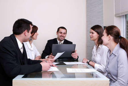 Business team or group at a meetingの写真素材