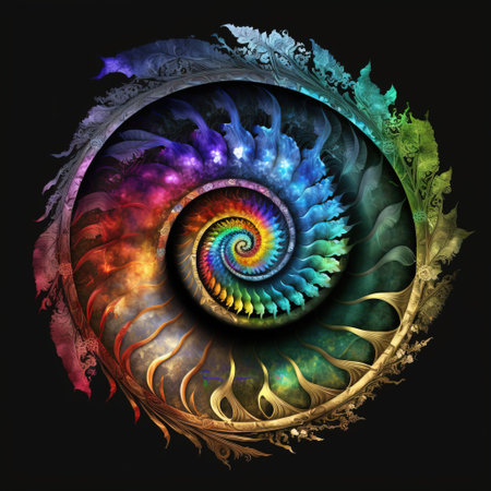Abstract computer generated fractal artwork for creative art,design and entertainmentの素材