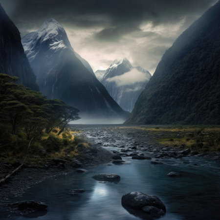 Milford Sound, Fiordland National Park, South Island, New Zealandの素材