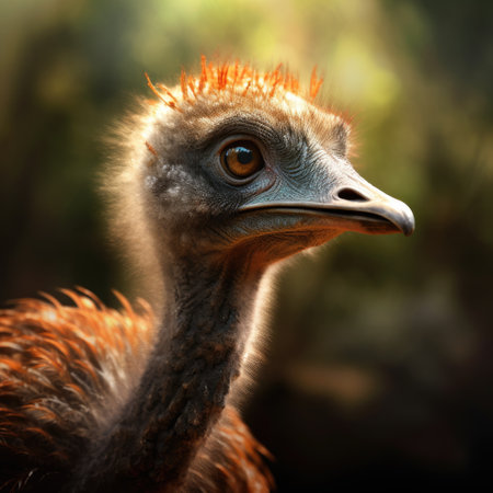 Portrait of an Ostrich (Struthio camelus)の素材