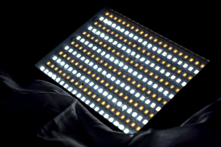 dotted white and yellow led lights
