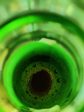green beer bottle macro close up background high quality big size print picturesの写真素材