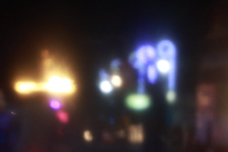 blurry abstract background on a rainy night