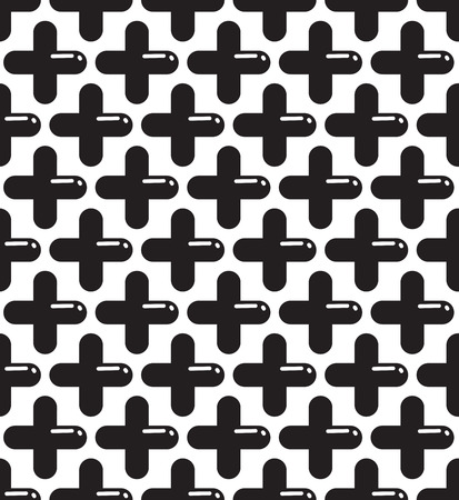 Seamless pattern plus cross symbol. Modern memphis simbol in chess order.のイラスト素材