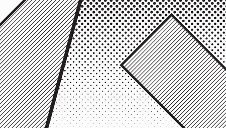 black and white pop art geometric pattern juxtaposed with bright bold blocks of squiggles, erratic...
