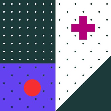 Festive Background in Neo Memphis Style Colorful Decorative Wallpaper with Simple Editable Bold Block Bright Color positive digital printのイラスト素材