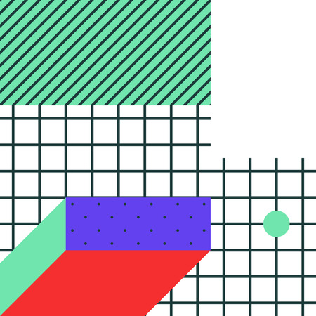 Festive Background in Neo Memphis Style Colorful Decorative Wallpaper with Simple Editable Bold Block Bright Color positive digital printのイラスト素材