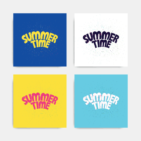 Summer time lettering textのイラスト素材