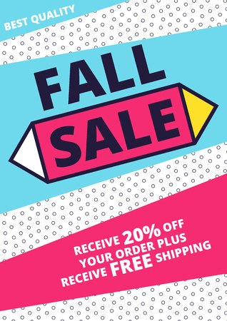 Flat design sale website banner template. Bright colorful vector illustrations for social media, posters, email, print, ads designs, promotional material. Yellow Pink Blue black and whiteのイラスト素材