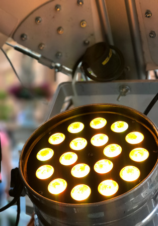 Spotlight backside professional equipment lighting emitting components meeting the professional photography and videoの写真素材