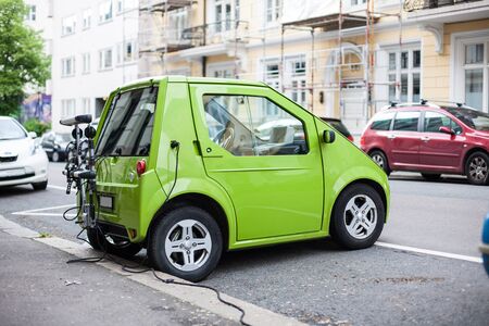 Electric car charging station in Osloの写真素材