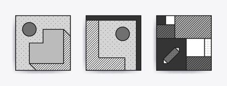 Big Collection with editable trendy backgroundsのイラスト素材