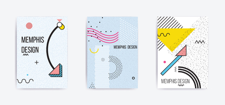 Colorful trend Neo Memphis geometric posterのイラスト素材