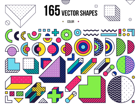 Mega collection with design elementsのイラスト素材