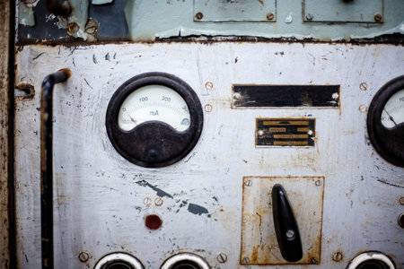 Part of panel ammeter voltmeter dialの写真素材