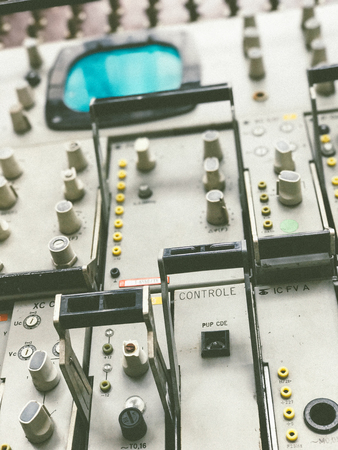 Part of old analog electronic equipmentの写真素材