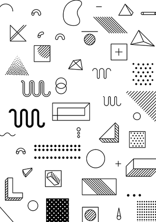 Colorful trend geometric patternのイラスト素材