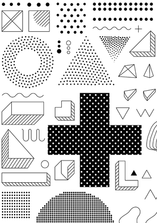 Colorful trend geometric patternのイラスト素材