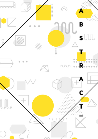 Colorful trend geometric patternのイラスト素材