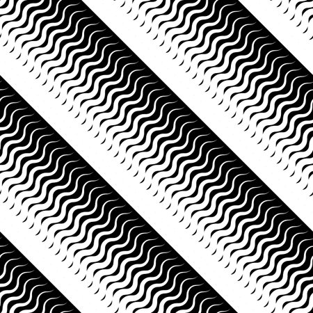 Universal linear geometric seamless pattern with smooth transition from thin line to thickのイラスト素材