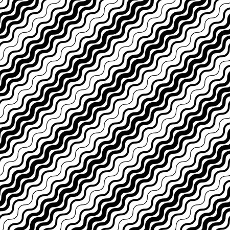 Universal linear geometric seamless pattern with smooth transition from thin line to thickのイラスト素材