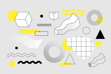 Universal trend geometric shapes setのイラスト素材