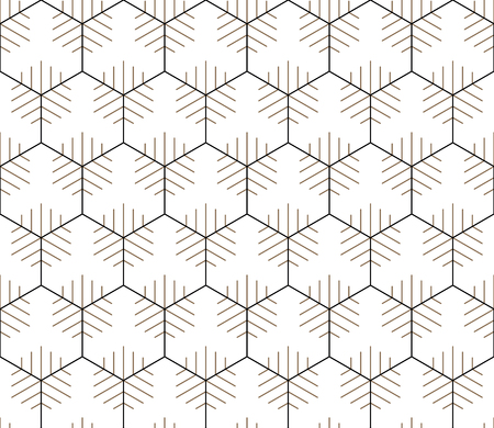 Vector seamless geometric pattern. Classic Chinese ancient fully editable ornamentのイラスト素材
