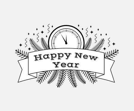 Vector Vintage Merry Christmas And Happy New Yearの写真素材