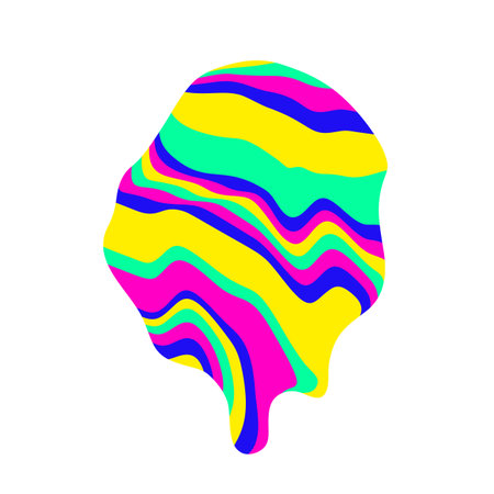 Simple Vector Liquid Gradient Shape. Trendy Universal Minimalist Object For Your Futurism Design, Animation, Fanzine Art, Scrapbooking, Collage, Vaporwave footagesのイラスト素材