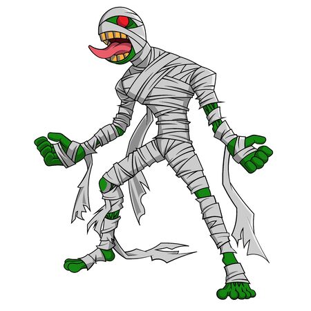 spooky cartoon of halloween costumeのイラスト素材