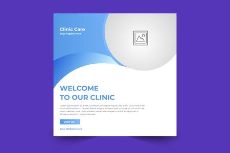 Medical Social Media Post Template, Social Media Banner Template For Medicalのイラスト素材