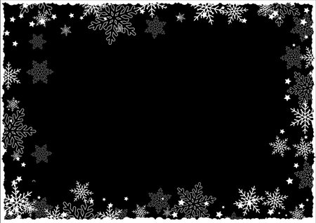 Christmas Snowflake Border Vectorのイラスト素材