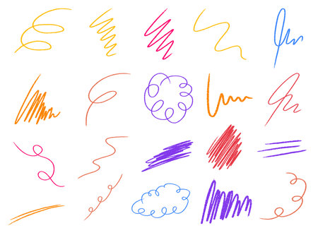 Crayon swirl scribble, Doodle, Decoration, Swirl, Drawing, Swirl Crayon Strokeのイラスト素材