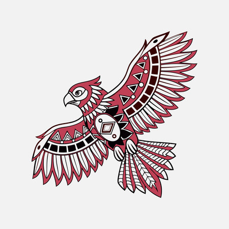 eagle tattoo design, vector illustration eps10 graphicのイラスト素材