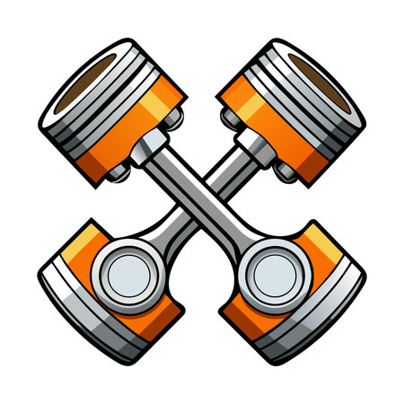 Piston Engine  illustration of piston vector icon for web designのイラスト素材