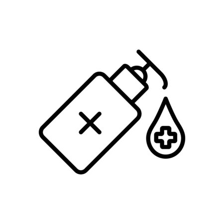 Hand Sanitizer Icon Design Template And Illustration To Stop Corona Virusのイラスト素材