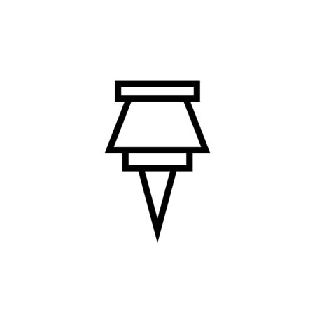 Paper Pin Attachment Icon Design Vector Illustration And Templateのイラスト素材