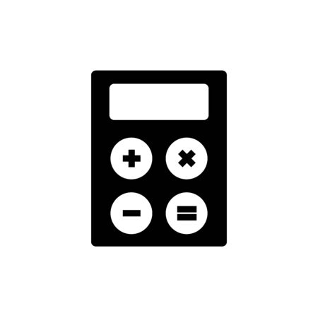 Calculator Glyph Style Icon Vector Design Template Illustrationのイラスト素材