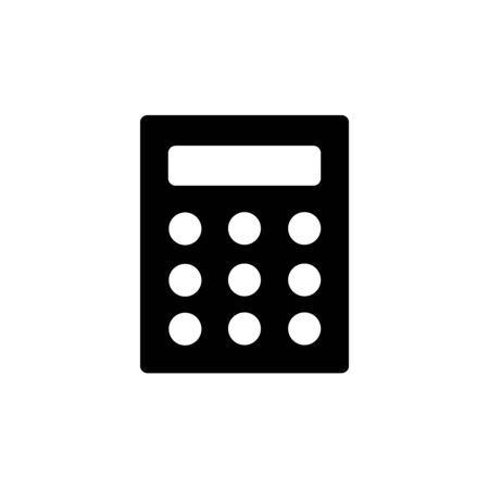 Calculator Glyph Style Icon Vector Design Template Illustrationのイラスト素材