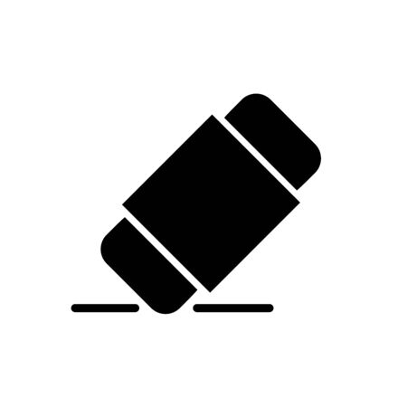 Eraser Icon Design Template Glyph Style Illustrationのイラスト素材
