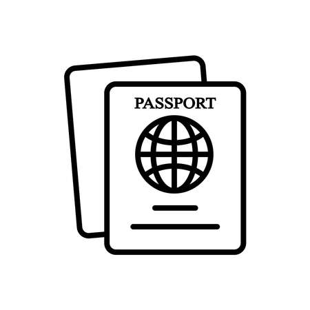 Passport Icon Design Logo Vector Template Illustration Sign And Symbolのイラスト素材