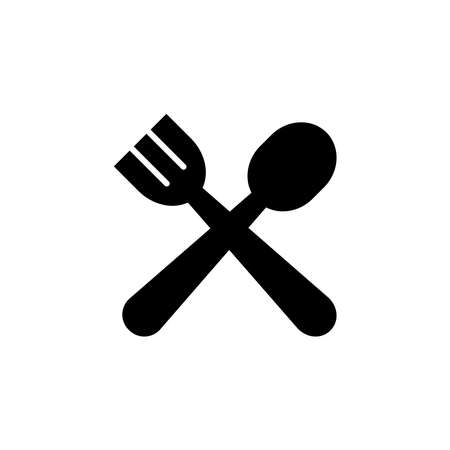 Spoon And Fork Icon Design Logo Vector Template Illustration Signのイラスト素材