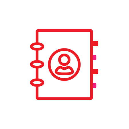 Address Book Icon Design Logo Vector Template Illustration Sign And Symbolのイラスト素材