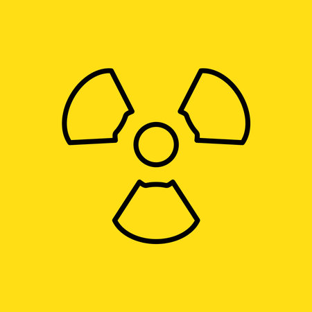 Radiation Icon Design Logo Vector Template Illustration Sign And Symbolのイラスト素材