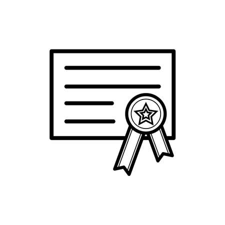 Certificate Icon Design Logo Vector Template Illustration Sign And Symbolのイラスト素材