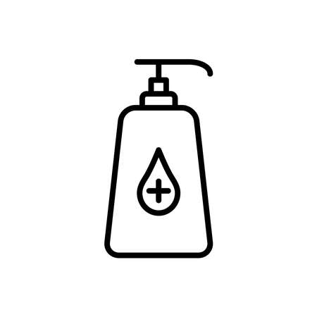 Hand Sanitizer Icon Design Template And Illustration To Stop Corona Virusのイラスト素材
